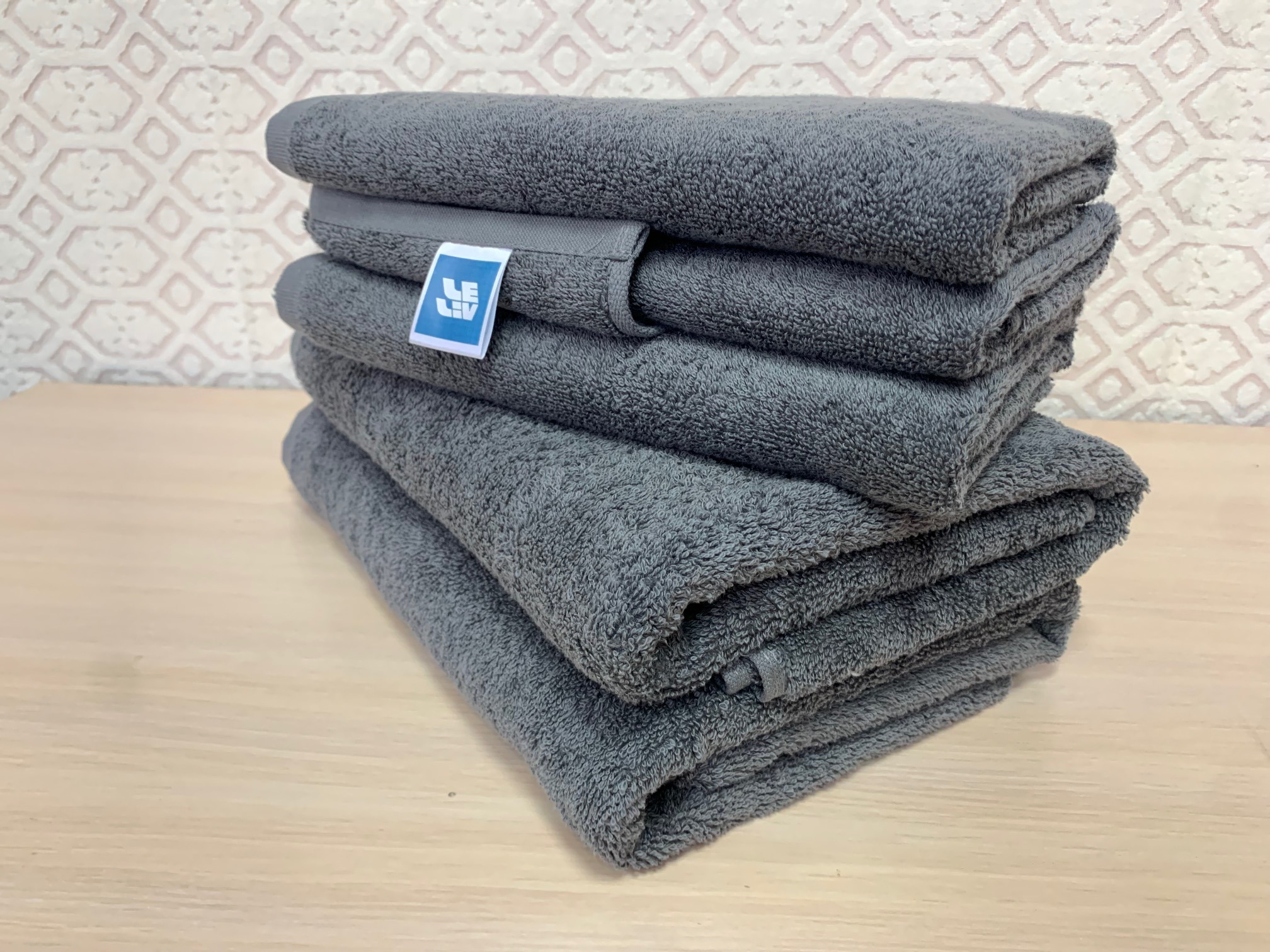  Рушник махровий 50х90 см, щільність 500 г/кв.м. Сірий